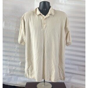 Hathaway Sports Men's Herringbone Design Short Sleeve Polo Size Large